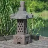 Product image 4 of the product “Japanese style Garden Lantern, made from Andesit Stone. Multipart. 75 cm Height, Roof is 30 cm width. ”
